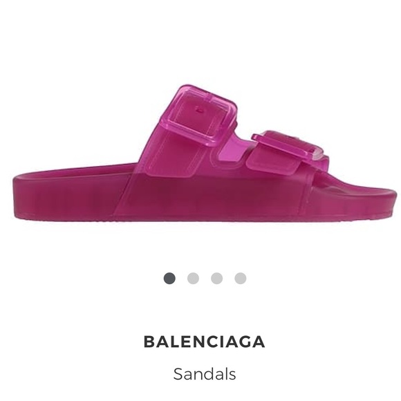 BALENCIAGA “Mallorca” jelly sandals AUTHENTIC, magenta - Picture 4 of 13